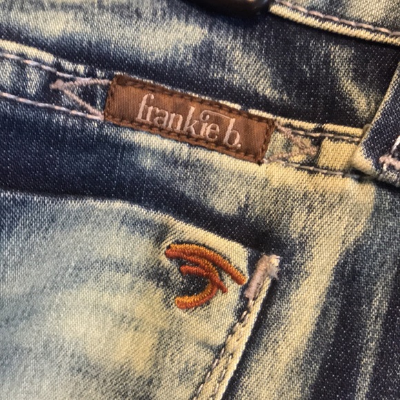 Rare NWT Frankie B Tie Dye Ultra Low Waist Hipster Skinny Jeans 25 - Picture 6 of 10
